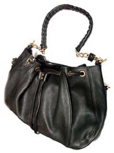 Black Color And Plain Design Zipper Closure Style Anti Wrinkle Ladies Leather Handbag Design: Hand Bag