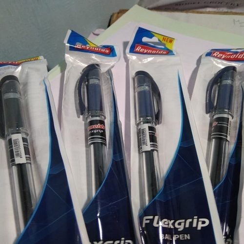 Bule Blue And Black Pressure Free Writing Reynolds Flexgrip Ball Pen