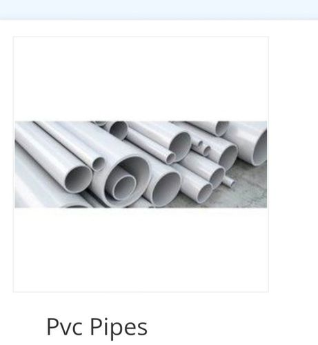 White Durable Fine Finish And Rust Resistant Plain Pattern Round Shape Pvc Pipes