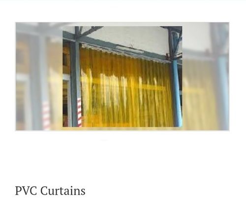 Yellow Impeccable Finish With High Grip Plain Pattern And Corrosion Resistant Pvc Curtain