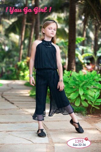 Party Wear Navy Blue Top And Pant Set With Elegant Design And Netted Fabrics Age Group: 22X36