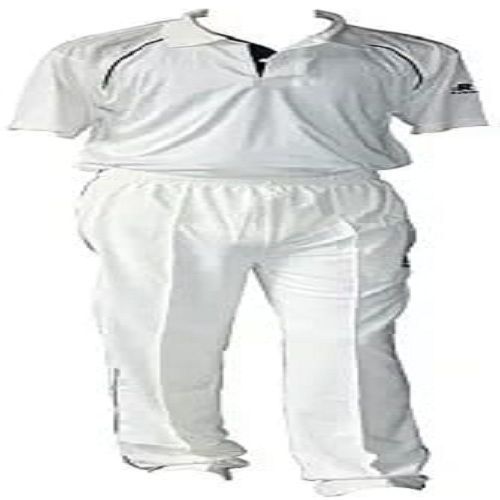 Regular Fit And Comfortable Polyester Fabric White Color Cricket Uniform Collar Type: Polo Shirt