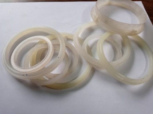 1-3inch White Ring Shape Fine Finished Natural Silicone Rubber Seal, 1-4mm Thickness