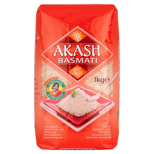 Common 1 Kg Akash Long Grain Nutritious White Basmati Rice