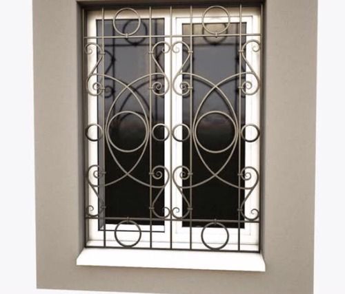 3 X 5 Feet Rectangular Shape Paint Coated 3D Model Iron Windows Security Bars Grade: Industrial