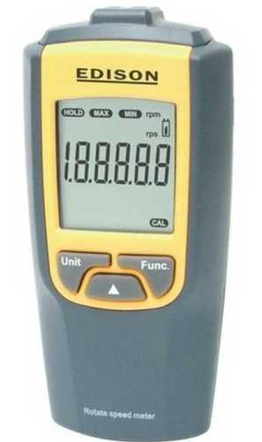 Yellow Abs Plastic Body Edison Electronic Tachometer With 100 To 30000 Rpm Testing Range