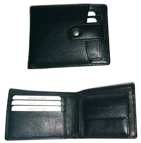 Black Color And Plain Design Very Spacious Rectangular Shape Fold Able Type Leather Gents Wallets Size: Various Sizes Are Available