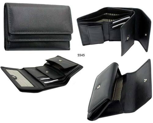 Black Color And Plain Design Very Spacious Rectangular Shape Fold Able Type Leather Ladies Wallets Size: Various Sizes Are Available