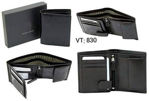 Black Color And Plain Design Very Spacious Rectangular Shape Fold Able Type Leather Women Wallets Size: Various Sizes Are Available