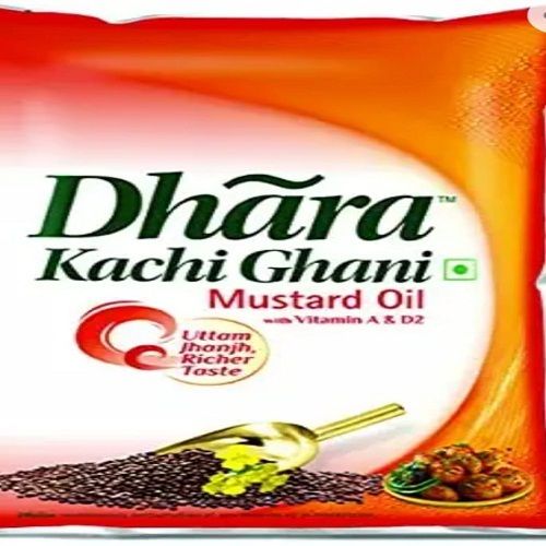 Common Dhara Kachi Ghani Mustard Oil With Vitamin A And D2 Pure And Healthy Oil