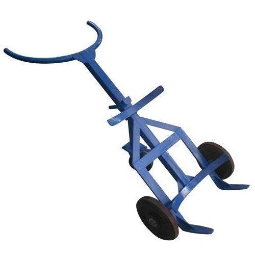 Easy To Operate Mild Steel Three Wheel Drum Lifter Trolley (Loading Capacity 200-400 Kg)