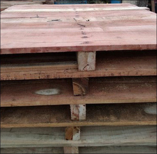 Rectangular Hardwood Wooden Pallet For Warehouse, Storage, Transportation