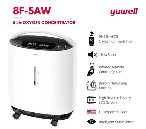 Lcd Display Type Portable Oxygen Concentration Machine With 5 Litre Capacity