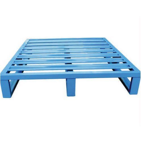 Blue Longer Service Life Abrasion Resistance Non Breakable Square Metal Pallet