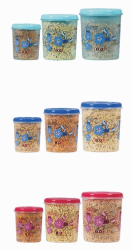 Mini Flower Print Plastic Storage Container