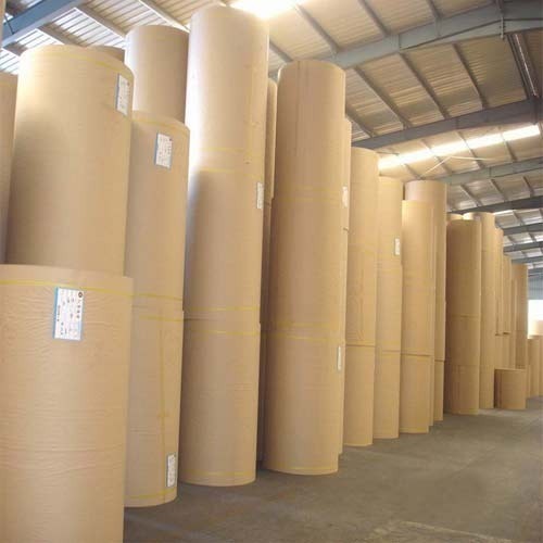 Moisture Proof 250 Micron 70 To 90 Gsm Brown Plain Kraft Paper Roll For Wrapping