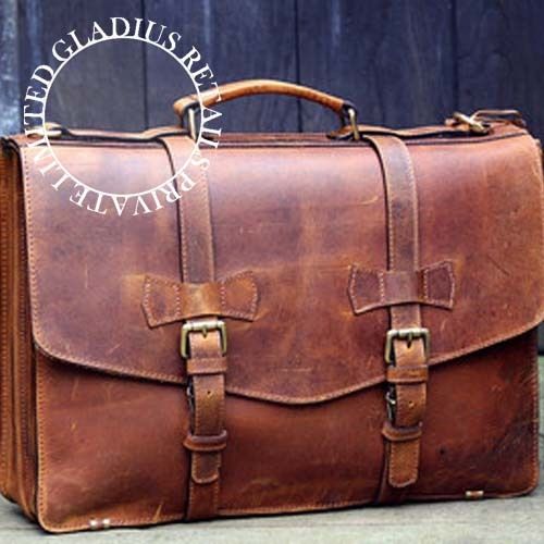 Rectangular Shape, Plain Design And Very Spacious Leather Mens Bags For Offices Uses