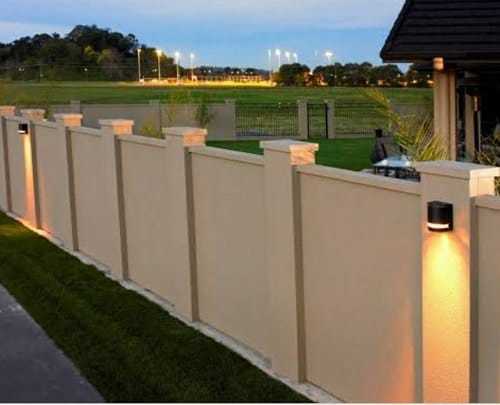 घर और कार्यालय के लिए सॉलिड प्लेन ग्रे कंपाउंड वॉल