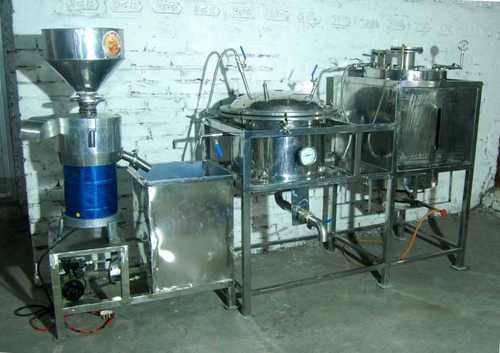 High Efficiency Stainless Steel Single Phase Semi Automatic 400 Lph Soya Milk Making Plant