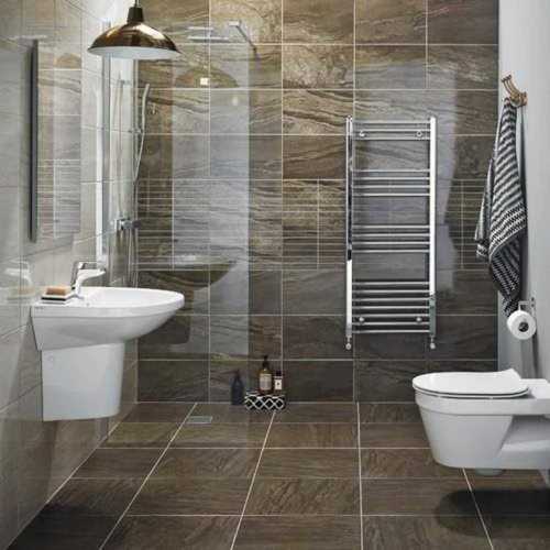 12x18 Inch 10 MM Rectangular and Square Shape Glossy Ceramic Bathroom Tiles