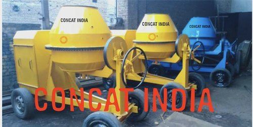 Electric Automatic Mild Steel Concrete Mixers With 350 Liter Capacity 4 No. Of Wheels