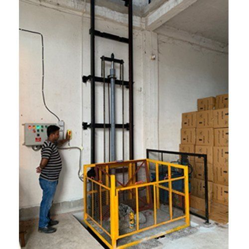 Strong Free From Defects Reliable Nature Mild Steel Hydraulic Goods Lifts (Capacity 1 Ton)