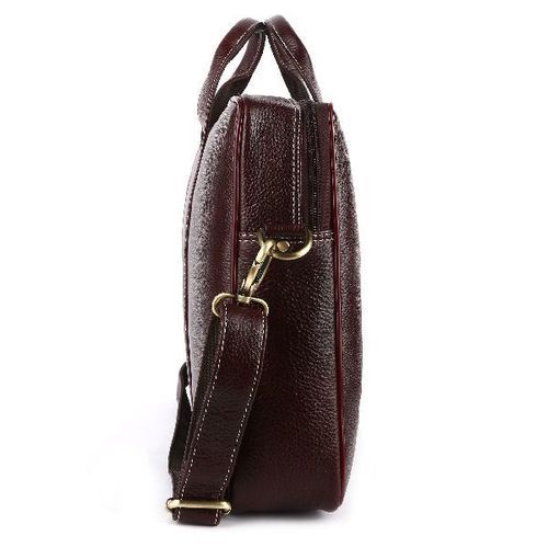 Plain Design And Spacious Brown Color Leather Portfolio Bags For Office And Daily Uses Gender: Men