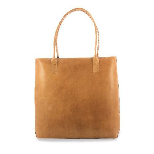 Very Spacious And Light Weight Plain Design Brown Ladies Designer Leather Bags For Casual Use