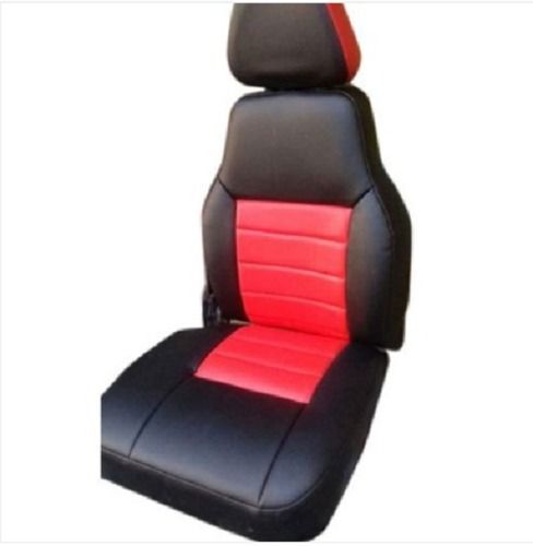 Black And Red Car Designer Seat Cover For Front And Back