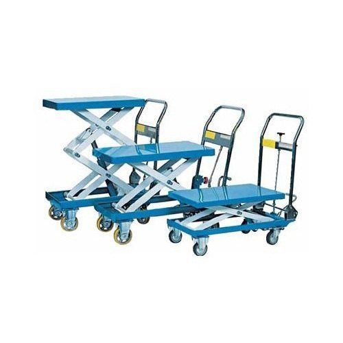 Easy To Operate Long Life Span Four Wheel Type Mild Steel Scissor Lift Table (Capacity 1 -2 Ton)