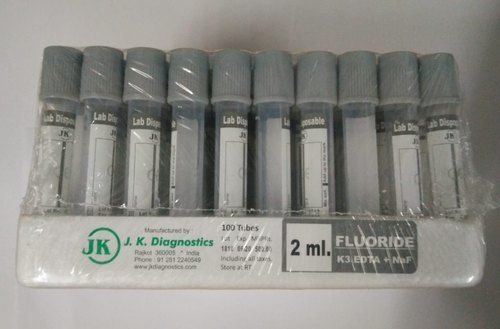 Medical Use Transparent Plastic J.K Fluoride Blood Collection Tubes