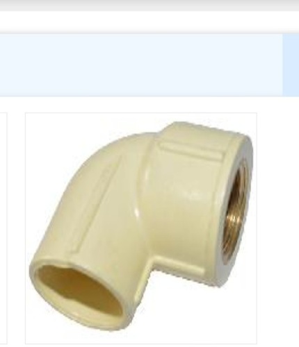 Plastic Rust Resistant And Plain Pattern Yellow Color Threading Fitting Type Cpvc Reducer Elbow