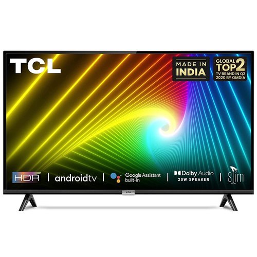 TCL Full HD Android Smart LED TV - 43 Inch | Black, 210V, 2 HDMI, 1 USB, Dolby Audio, Built-in WiFi, Voice Search