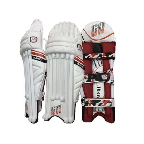 White And Red Wear-Resistant Unisex Printed Polyurethane Cricket Batting Leg Guards Pad For Knee Protection Age Group: Adults