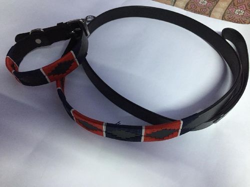 Anti Crack Material Light Weight And Black Color 5 To 10 Thickness Leather Collar With Leash For Dogs