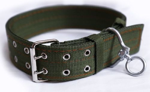 Anti Wrinkle Plain Design Nylon Collar With Silver Color Stainless Steel Metal Buckle For Dogs