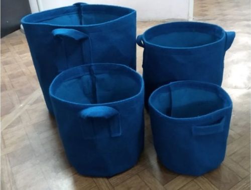 Geotextile Fabric Round Light Weight Sanvi Blue Fabric Grow Bag For Terrace Gardening Premium Design