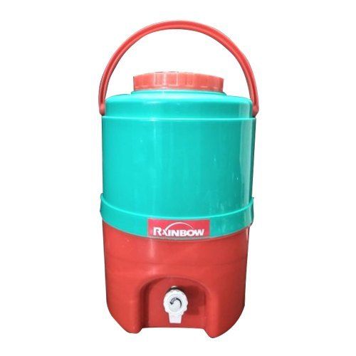 Leakage Proof Virgin Plastic Green And Red Insulated Water Camper With 13.5 Liter Capacity