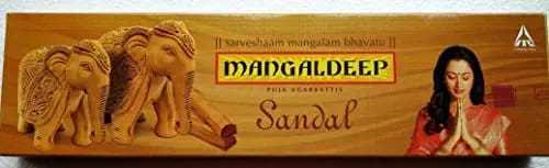 Mangaldeep Sandal Agarbatti Rich In Aroma with 100 Percent Bamboo Stick 