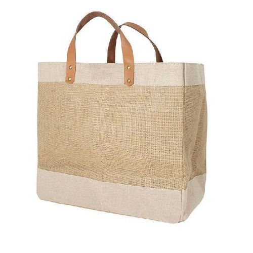 Comes In Various Colors Plain Design Organic Jute Tote Bag For Shopping Purpose