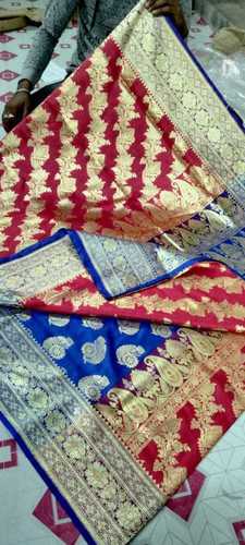 Cotton Silk Printed Pattern Party Wear Multi Color Ethnic Banarasi Ladies Sarees