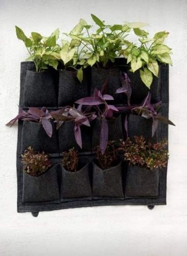 Sanvi Green Easily Handling Black Vertical Garden For Vertival Wall With 6 Width