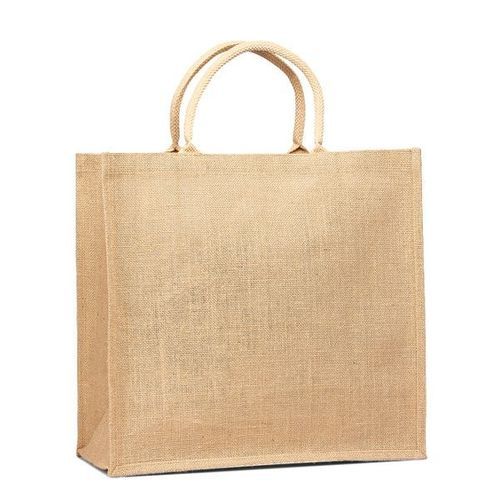 Very Spacious And Light Weight Plain Design Organic Jute Tote Bag For Shopping Purpose