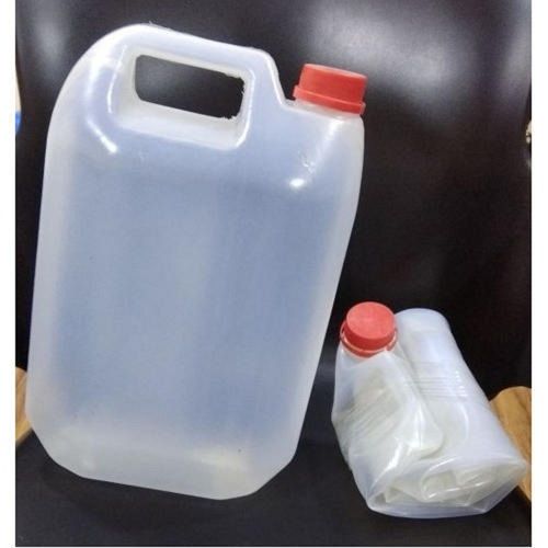 5 Liters Food Grade Translucent Collapsible Recyclable Plastic Jerry Can With Handle