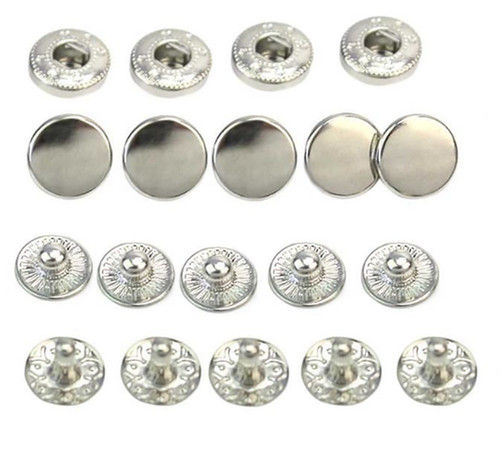 Cap Snap 4 Part Steel Buttons With 10-25 Inch Diameter And Nickel Finishing