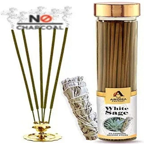 Eco-Friendly Eco Friendly, Straight And Solid Form White Sage No Charcoal Incense Sticks