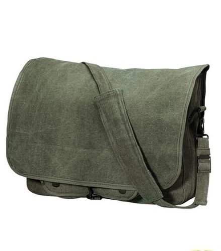 Comes In Various Colors Very Spacious And Light Weight Waxed Vintage Style Canvas Shoulder Messenger Bag