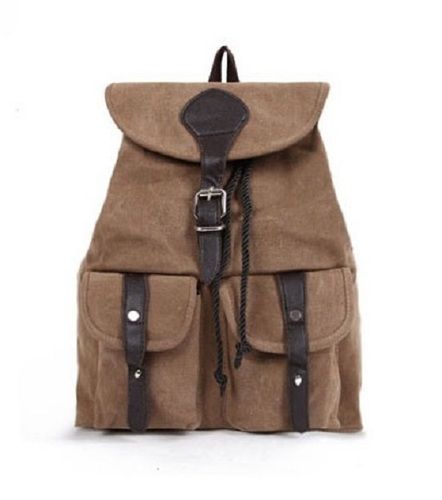 Comes In Various Colors Wrinkle Free Plain Design And Very Spacious Brown Canvas Laptop And Travel Backpack