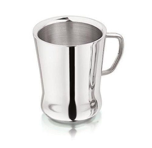 Silver 240 Ml Mirror Polish Stainless Steel Mug With Handle For Hotel, Restaurant