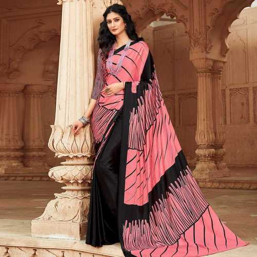 6.4 Meters Pure Cotton Designer Printed Saree For Party Wear